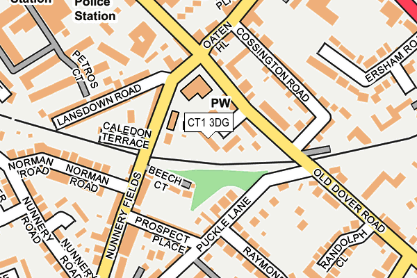 CT1 3DG map - OS OpenMap – Local (Ordnance Survey)