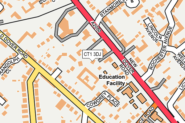 CT1 3DJ map - OS OpenMap – Local (Ordnance Survey)