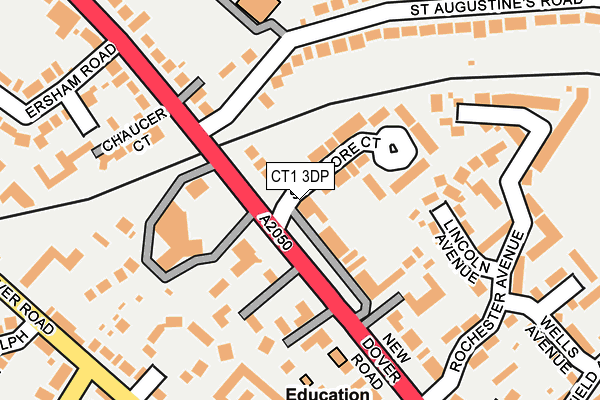 CT1 3DP map - OS OpenMap – Local (Ordnance Survey)