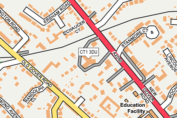 CT1 3DU map - OS OpenMap – Local (Ordnance Survey)
