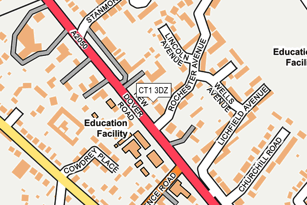 CT1 3DZ map - OS OpenMap – Local (Ordnance Survey)