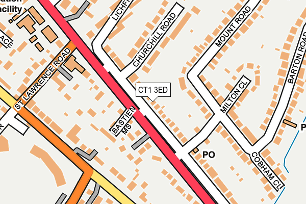 CT1 3ED map - OS OpenMap – Local (Ordnance Survey)