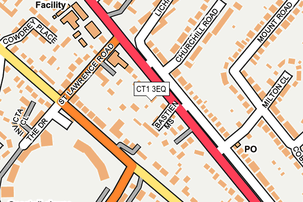 CT1 3EQ map - OS OpenMap – Local (Ordnance Survey)