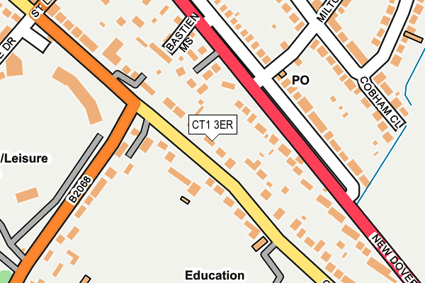 CT1 3ER map - OS OpenMap – Local (Ordnance Survey)
