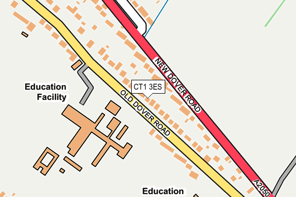CT1 3ES map - OS OpenMap – Local (Ordnance Survey)
