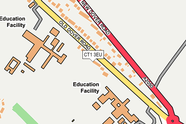 CT1 3EU map - OS OpenMap – Local (Ordnance Survey)