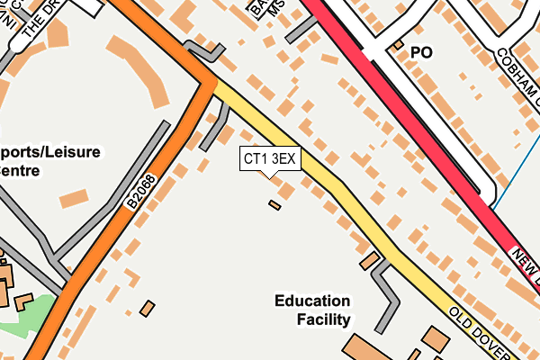 CT1 3EX map - OS OpenMap – Local (Ordnance Survey)