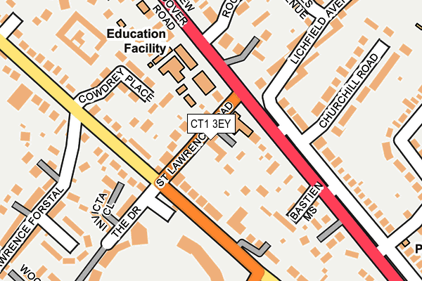 CT1 3EY map - OS OpenMap – Local (Ordnance Survey)