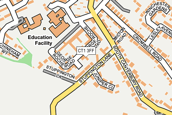 CT1 3FF map - OS OpenMap – Local (Ordnance Survey)