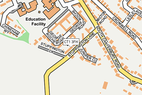 CT1 3FH map - OS OpenMap – Local (Ordnance Survey)