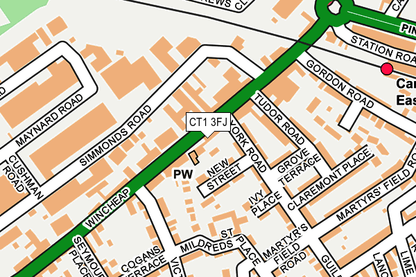 CT1 3FJ map - OS OpenMap – Local (Ordnance Survey)