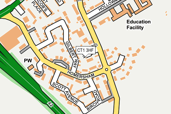 CT1 3HF map - OS OpenMap – Local (Ordnance Survey)