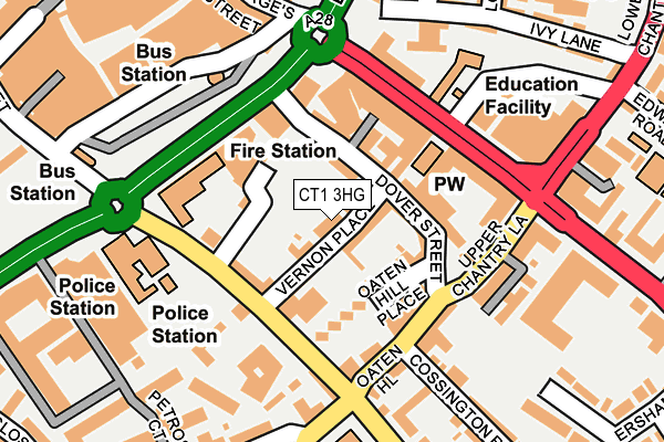 CT1 3HG map - OS OpenMap – Local (Ordnance Survey)