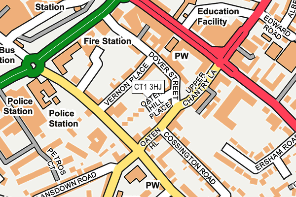 CT1 3HJ map - OS OpenMap – Local (Ordnance Survey)