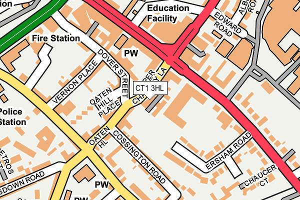 CT1 3HL map - OS OpenMap – Local (Ordnance Survey)