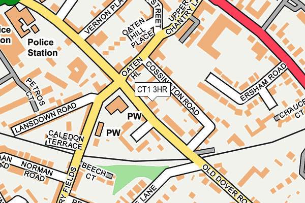 CT1 3HR map - OS OpenMap – Local (Ordnance Survey)