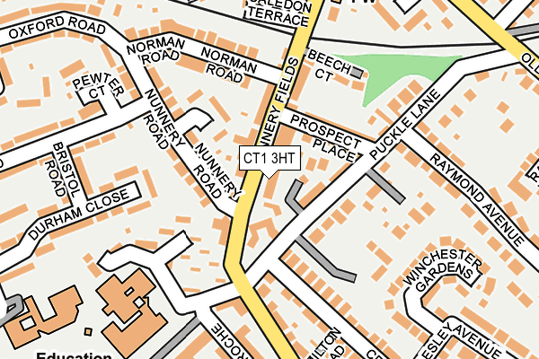 CT1 3HT map - OS OpenMap – Local (Ordnance Survey)