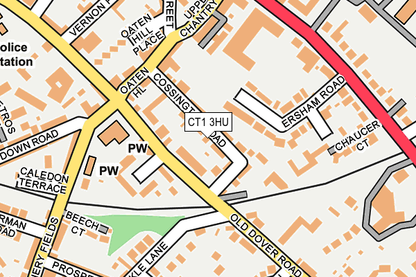 CT1 3HU map - OS OpenMap – Local (Ordnance Survey)