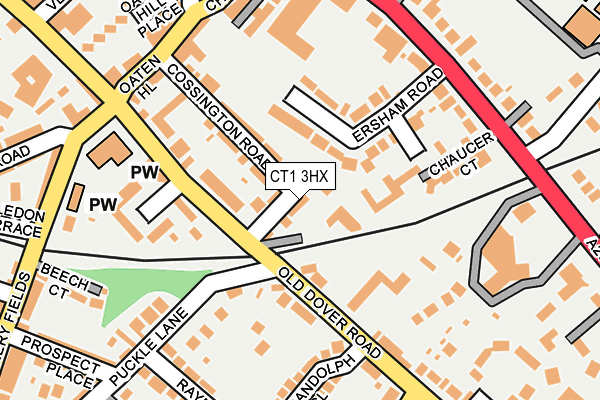 CT1 3HX map - OS OpenMap – Local (Ordnance Survey)