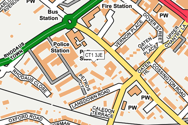 CT1 3JE map - OS OpenMap – Local (Ordnance Survey)