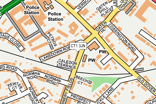 CT1 3JN map - OS OpenMap – Local (Ordnance Survey)