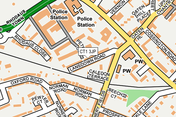 CT1 3JP map - OS OpenMap – Local (Ordnance Survey)