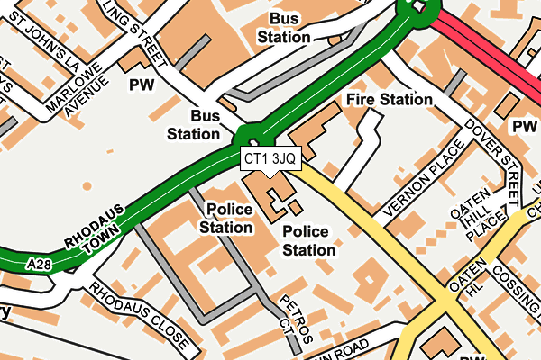 CT1 3JQ map - OS OpenMap – Local (Ordnance Survey)