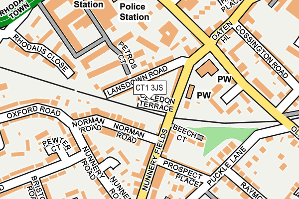 CT1 3JS map - OS OpenMap – Local (Ordnance Survey)