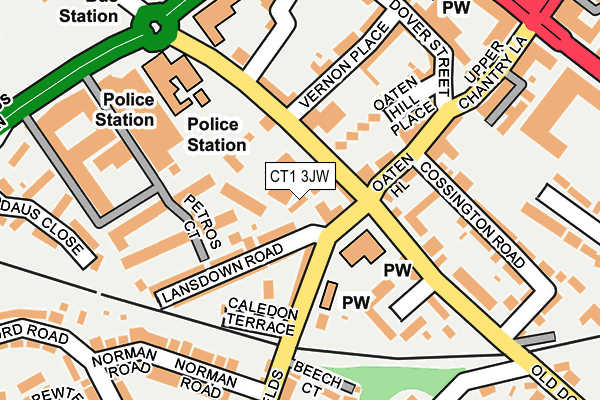 CT1 3JW map - OS OpenMap – Local (Ordnance Survey)