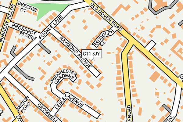 CT1 3JY map - OS OpenMap – Local (Ordnance Survey)