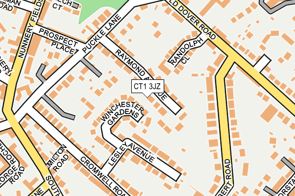 CT1 3JZ map - OS OpenMap – Local (Ordnance Survey)