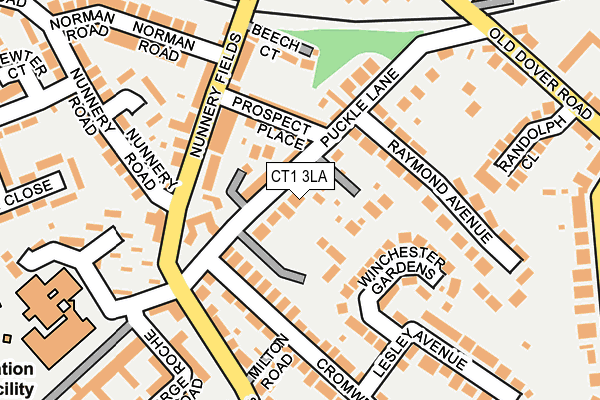 CT1 3LA map - OS OpenMap – Local (Ordnance Survey)