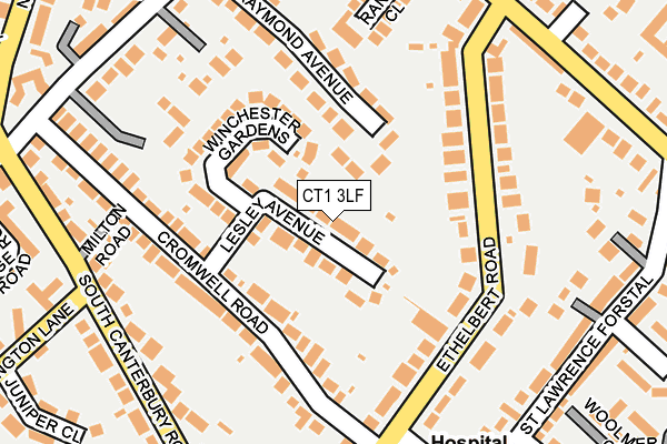CT1 3LF map - OS OpenMap – Local (Ordnance Survey)