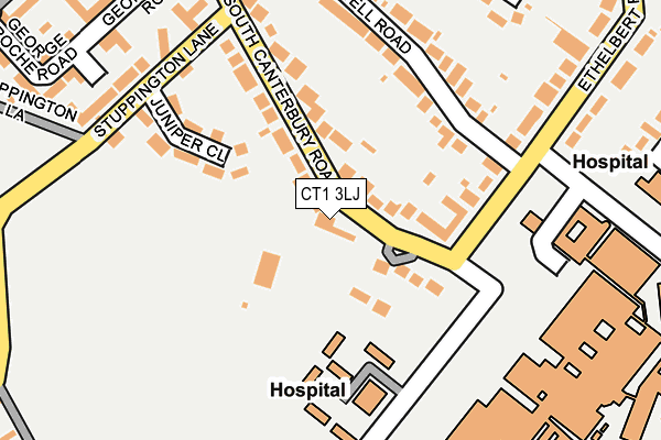 CT1 3LJ map - OS OpenMap – Local (Ordnance Survey)
