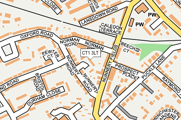 CT1 3LT map - OS OpenMap – Local (Ordnance Survey)
