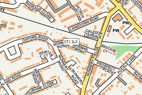 CT1 3LX map - OS OpenMap – Local (Ordnance Survey)