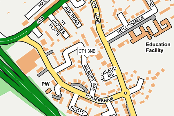 CT1 3NB map - OS OpenMap – Local (Ordnance Survey)