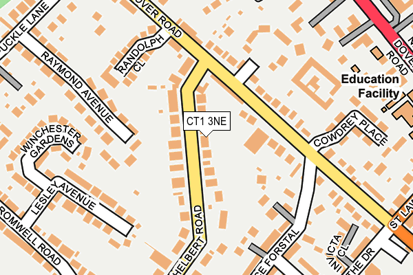 CT1 3NE map - OS OpenMap – Local (Ordnance Survey)