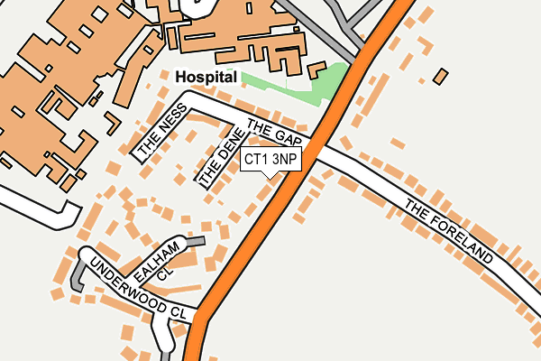 CT1 3NP map - OS OpenMap – Local (Ordnance Survey)
