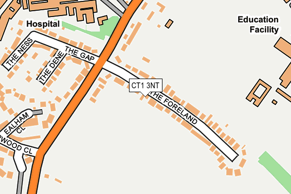 CT1 3NT map - OS OpenMap – Local (Ordnance Survey)