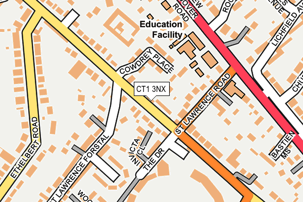 CT1 3NX map - OS OpenMap – Local (Ordnance Survey)
