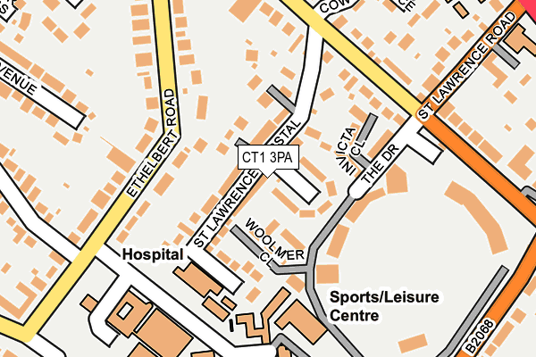 CT1 3PA map - OS OpenMap – Local (Ordnance Survey)
