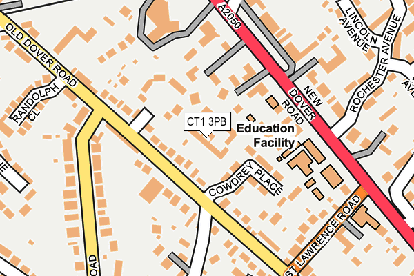 CT1 3PB map - OS OpenMap – Local (Ordnance Survey)