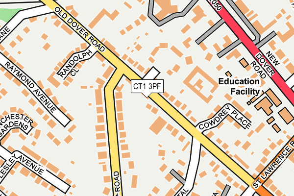 CT1 3PF map - OS OpenMap – Local (Ordnance Survey)