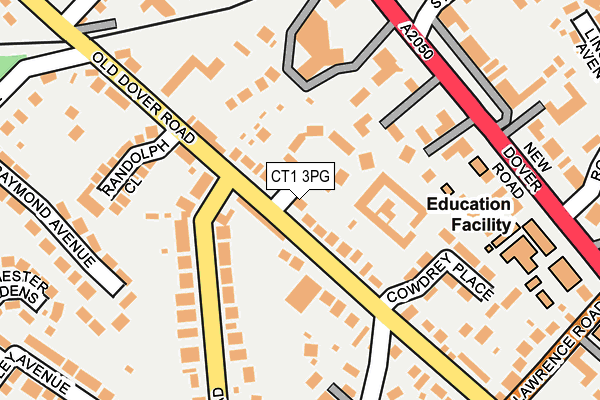 CT1 3PG map - OS OpenMap – Local (Ordnance Survey)