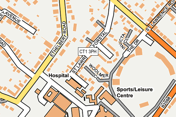 CT1 3PH map - OS OpenMap – Local (Ordnance Survey)
