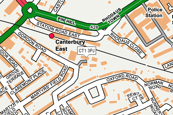 CT1 3PJ map - OS OpenMap – Local (Ordnance Survey)
