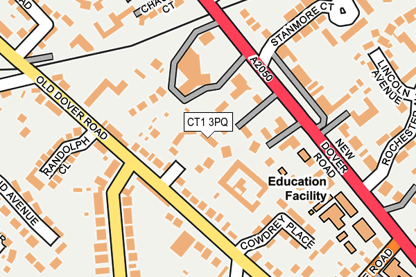 CT1 3PQ map - OS OpenMap – Local (Ordnance Survey)