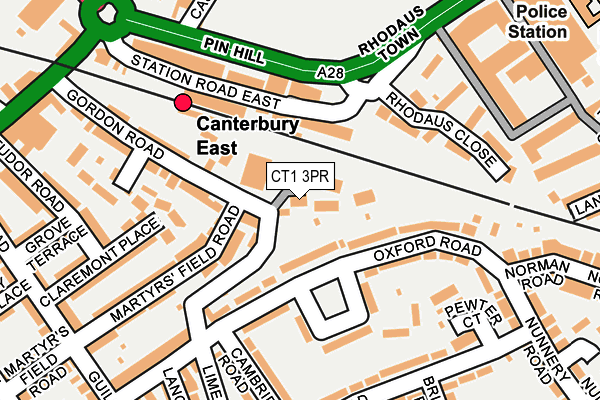 CT1 3PR map - OS OpenMap – Local (Ordnance Survey)