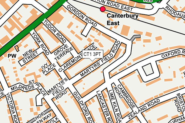 CT1 3PT map - OS OpenMap – Local (Ordnance Survey)